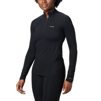 Dámské Mikiny Columbia Midweight Stretch Baselayer Long Sleeve Half Zip Černé VCFASI325